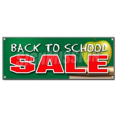 SIGNMISSION BACK TO SCHOOL SALE BANNER SIGN boys girls clothes save sale discount fall big B-Back To School Sale